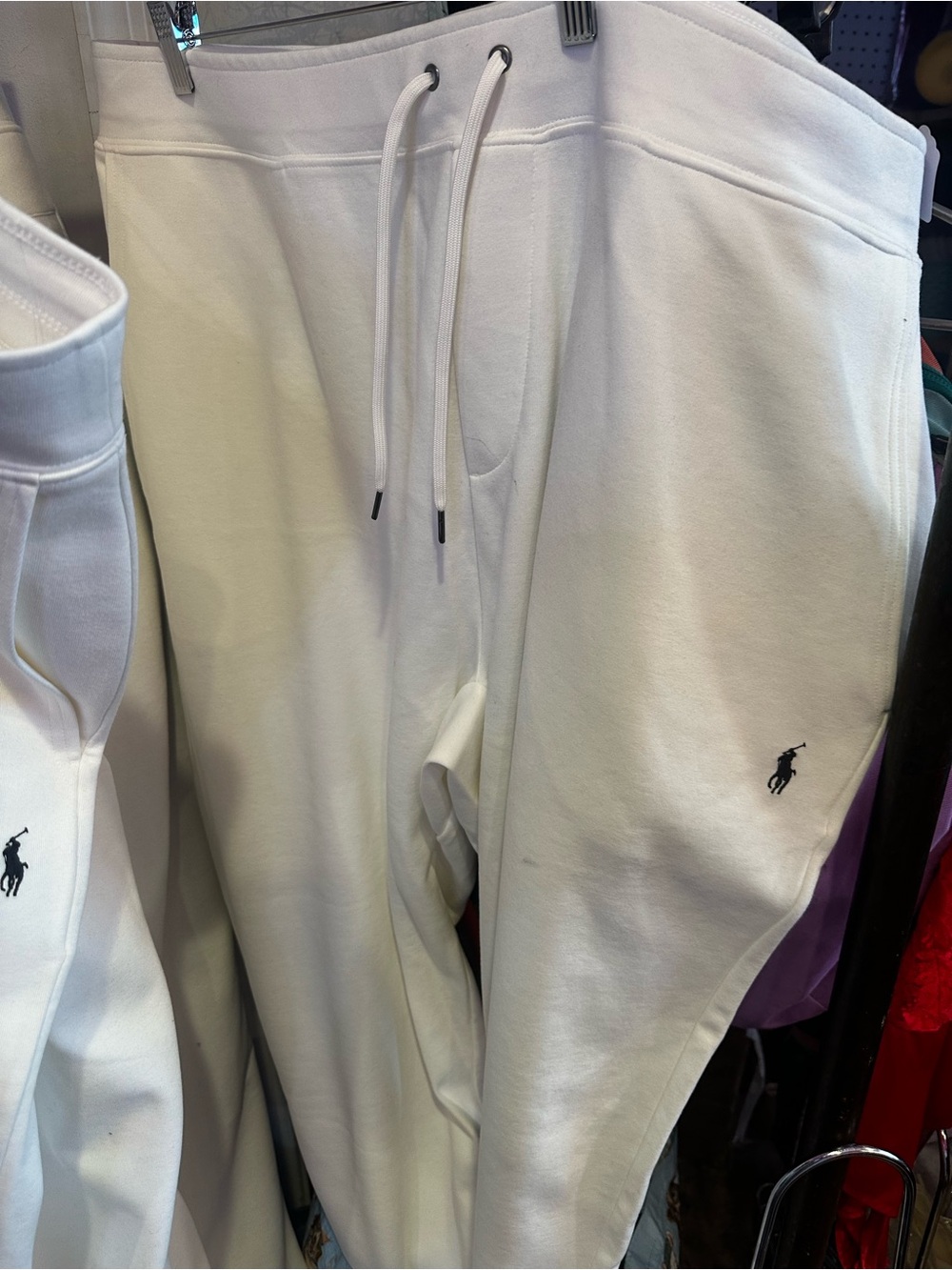 Ralph lauren white joggers